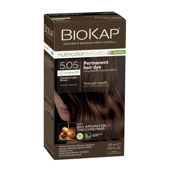 BioKap Nutricolor Delicato Rapid 5.05 Chestnut Brown Permanent Hair Dye