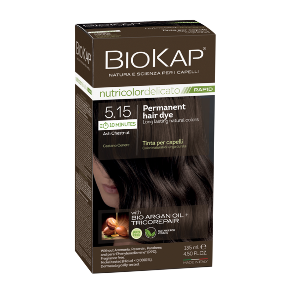 BioKap Nutricolor Delicato Rapid 5.15 Ash Chestnut Permanent Hair Dye