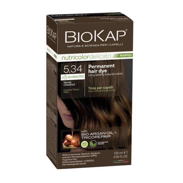 BioKap Nutricolor Delicato Rapid 5.34 Honey Chestnut Permanent Hair Dye