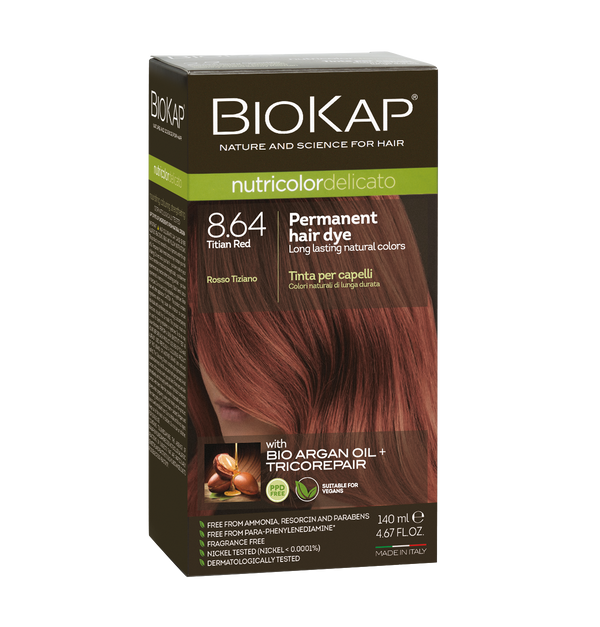 BioKap Nutricolor Delicato 8.64 Titian Red Permanent Hair Dye